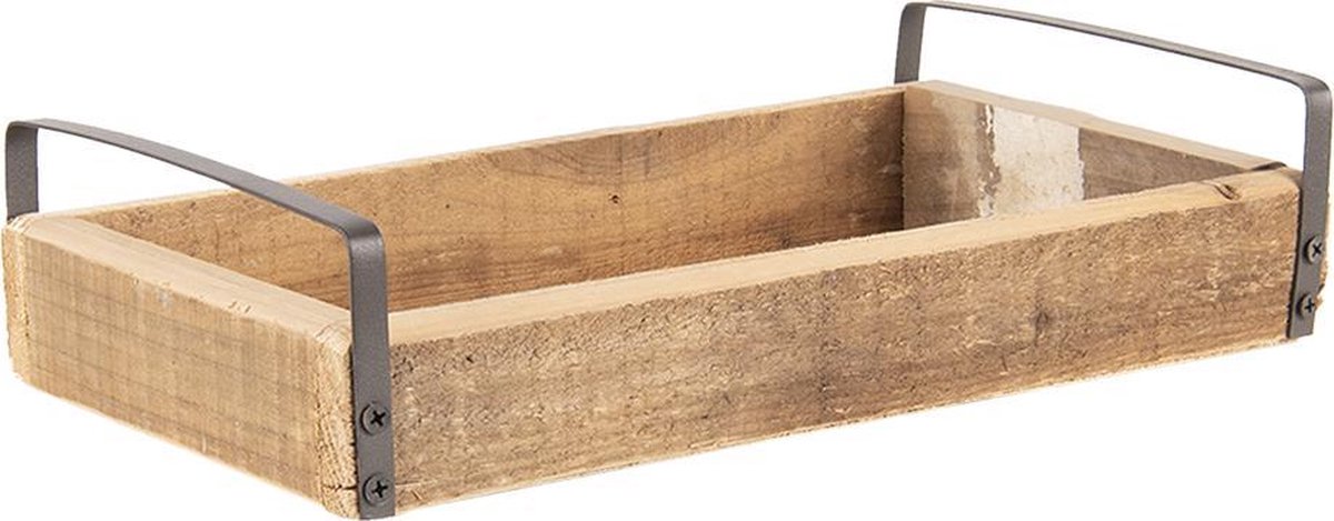 Clayre & Eef Decoratie Dienblad Set van 3 Bruin Hout