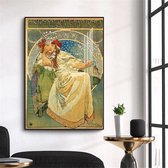 Alphonse Mucha Vintage Illustratie Print Poster Wall Art Kunst Canvas Printing Op Papier Living Decoratie 40x50cm Multi-color