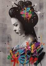 Banksy Stijl Graffiti Wall Art Print Poster Wall Art Kunst Canvas Printing Op Papier Living Decoratie 80x120cm Multi-color