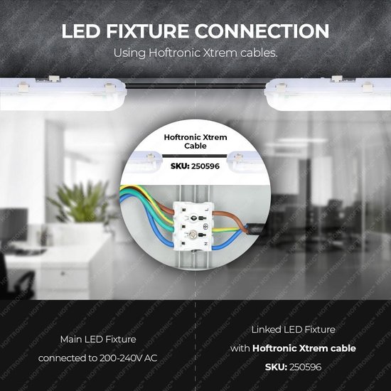 HOFTRONIC ™ LED T8 TL Luminaire 120cm - Tube fluorescent 18W inclus - IP65  - 4000K -... | bol.com