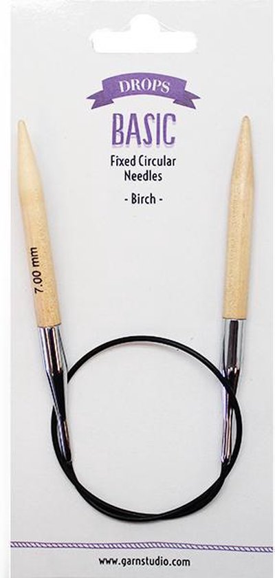 Drops Basic Circular Knitting Needles Birch 40cm 7mm | bol