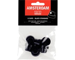 Spraypaint - Caps - Zwart - Amsterdam - 6 stuks
