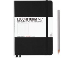 Leuchtturm 1917 Notitieboek Zwart - Medium (A5) - Puntjes