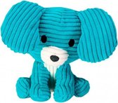 knuffel Dog Max junior 15 cm corduroy blauw