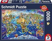 legpuzzel Ontdek onze wereld 27,5 x 19 cm 1000 stukjes