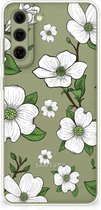 Trendy Telefoonhoesjes Geschikt voor Samsung Galaxy S21FE Smartphone hoesje Dogwood Flowers