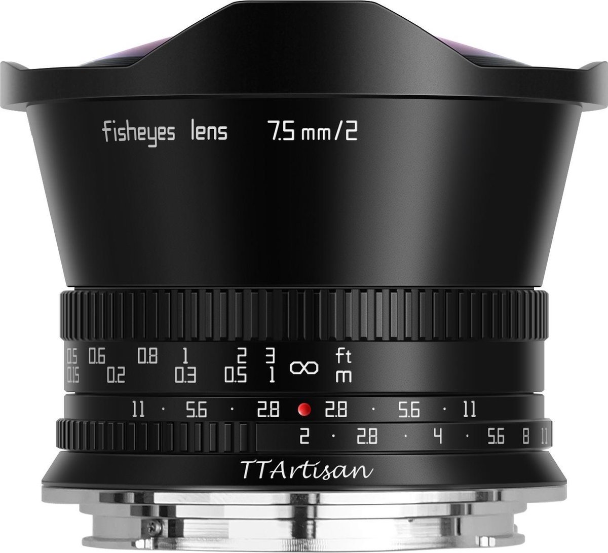 TT Artisan - Cameralens - 7,5 mm F2.0 APS-C voor Canon EOS R-vatting