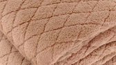 Unique Living Ezra - Fleece - Plaid - XL - 220x240 cm - Sandstone