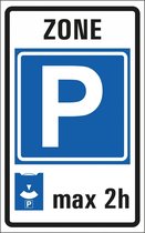 Parkeerzone sticker, E10 200 x 125 mm