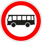Geslotenverklaring autobussen sticker, C7a 50 mm - 10 stuks per kaart