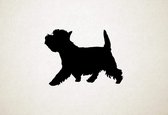 West Highland White Terrier - Silhouette hond - M - 60x83cm - Zwart - wanddecoratie