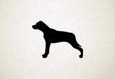 Catahoula Leopard Dog - Silhouette hond - M - 58x79cm - Zwart - wanddecoratie