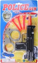 politieset met machinepistool 5-delig zwart