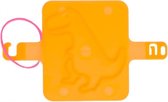 strandzegel dinosaurus 8 cm oranje