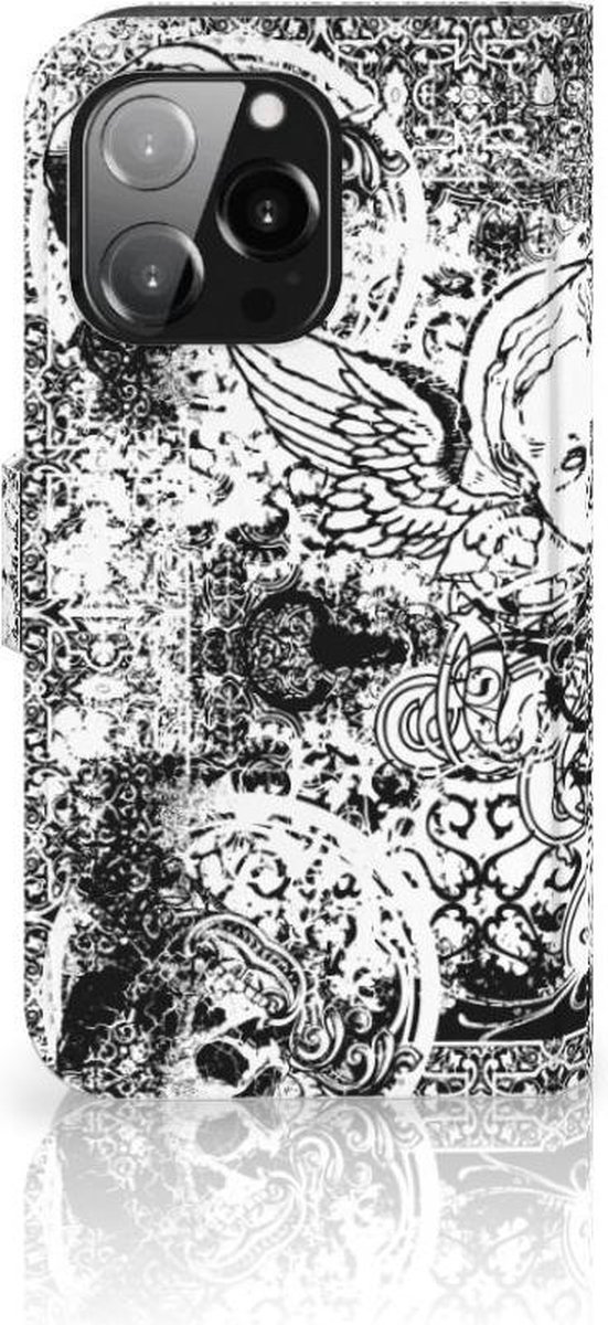 Telefoonhoesje met Naam iPhone 13 Pro Skulls Angel
