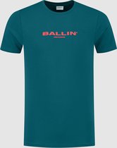 Ballin Amsterdam -  Heren Slim Fit   T-shirt  - Groen - Maat XL