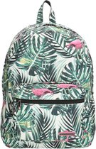 Enrico Benetti Malaga 46117 15" laptop rugzak - Flamingo print wit