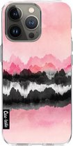 Casetastic Apple iPhone 13 Pro Hoesje - Softcover Hoesje met Design - Pink Mountains Print