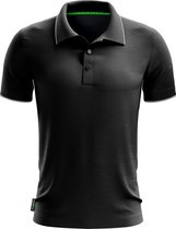 Masita | Polo Shirt Heren - Sportpolo - Korte Mouw - 100% Katoen - Kreukvriendelijk Dunne Stof - BLACK - XS