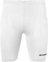Masita | Slidingbroek Voetbal Heren & Dames - Slidingshort - Tight  - Dry-Comfort Ademend Vochtregulerend - WHITE - 140