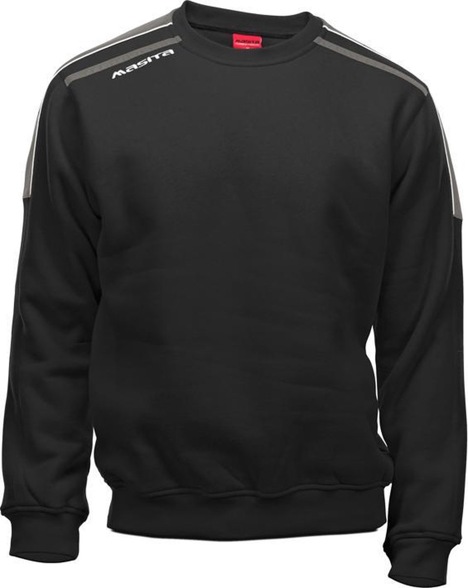 Masita | Striker Sweater - Ronde hals - Duurzaam Materiaal - zwart/antraciet - XXXL