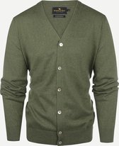 Steppin' Out Herfst/Winter 2021  Cotton Cashmere Vest Mannen - Regular Fit - Katoen - Groen (XL)