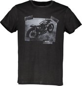 DEELUXE T-shirt met motorprint GOLDFINGER Charcoal