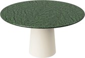 FLOW Ronde Eettafel - India Green Marmer (Beige Cilinder) - 140 x 140 x 76  - Gepolijst Rond