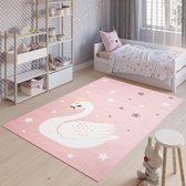 Tapiso Jolly Vloerkleed Roze Speelkleed Kinderkamer Babykamer Maat- 300x400