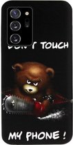 ADEL Siliconen Back Cover Softcase Hoesje Geschikt voor Samsung Galaxy Note 20 - Don't Touch My Phone Beren