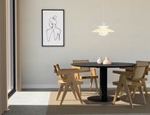 KIYO Ronde Eettafel – Charcoal Eiken (Zwarte Middenpoot) - 150  x 150  x 3