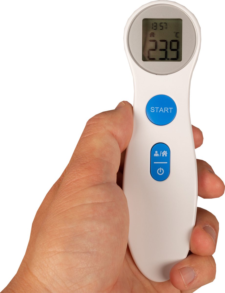 Bintoi® - Thermomètre auriculaire infrarouge numérique Thermomètre frontal  - Incl.