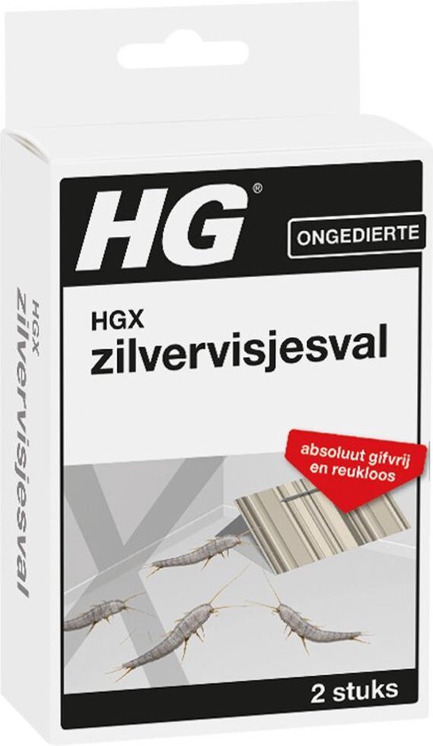 De HGX zilvervisjesval - 2 stuks - bevat geen gif - geurvrij - voor elk interieur
