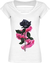 Grindstore Dames Tshirt -L- Ebony Bloom Wit