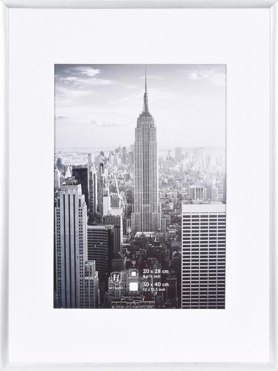 Henzo Fotolijst - Henzo - Manhattan - Fotomaat 30x40 cm - Zilver