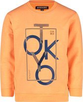4President jongens sweater Nev Neon Orange - Maat 140