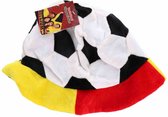 Pluche voetbal hoed Belgie supporters EK/WK artikelen voor volwassenen