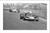 Walljar - Grand Prix Formule I '70 - Zwart wit poster