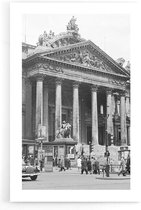 Walljar - Brussels Stock Exchange '66 - Zwart wit poster