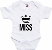 Little miss tekst baby rompertje wit meisjes - Kraamcadeau - Babykleding 92 (18-24 maanden)