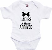 Ladies I have arrived tekst baby rompertje wit jongens - Kraamcadeau - Babykleding 92 (18-24 maanden)