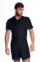 Mewa - pyjama - zwart/  marineblauw XL