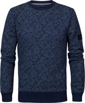 Petrol Industries - Heren All-over print sweater - Blauw - Maat XXL
