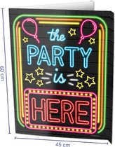 Uithangbord - Window signs - The party is here