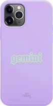 iPhone 12 Pro Max Case - Gemini (Tweelingen) Purple - iPhone Zodiac Case