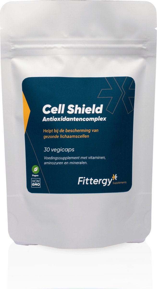 Goedkoopste Fittergy Supplements - Cell Shield - Antioxidantencomplex - 30 capsules - Vitamine B2, C, E, koper, mangaan, zink - Anti-oxidanten - vegan - voedingssupplement