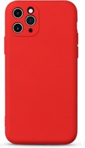 Siliconen hoesje met camera bescherming geschikt voor Apple iPhone 11 Pro - rood