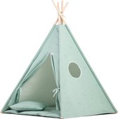 Tipi Tent / Speeltent Kinderkamer Minty Green Wigiwama - Speeltent voor Kinderen - Kindertent - Indianentent - Wigwam 100x100x120cm