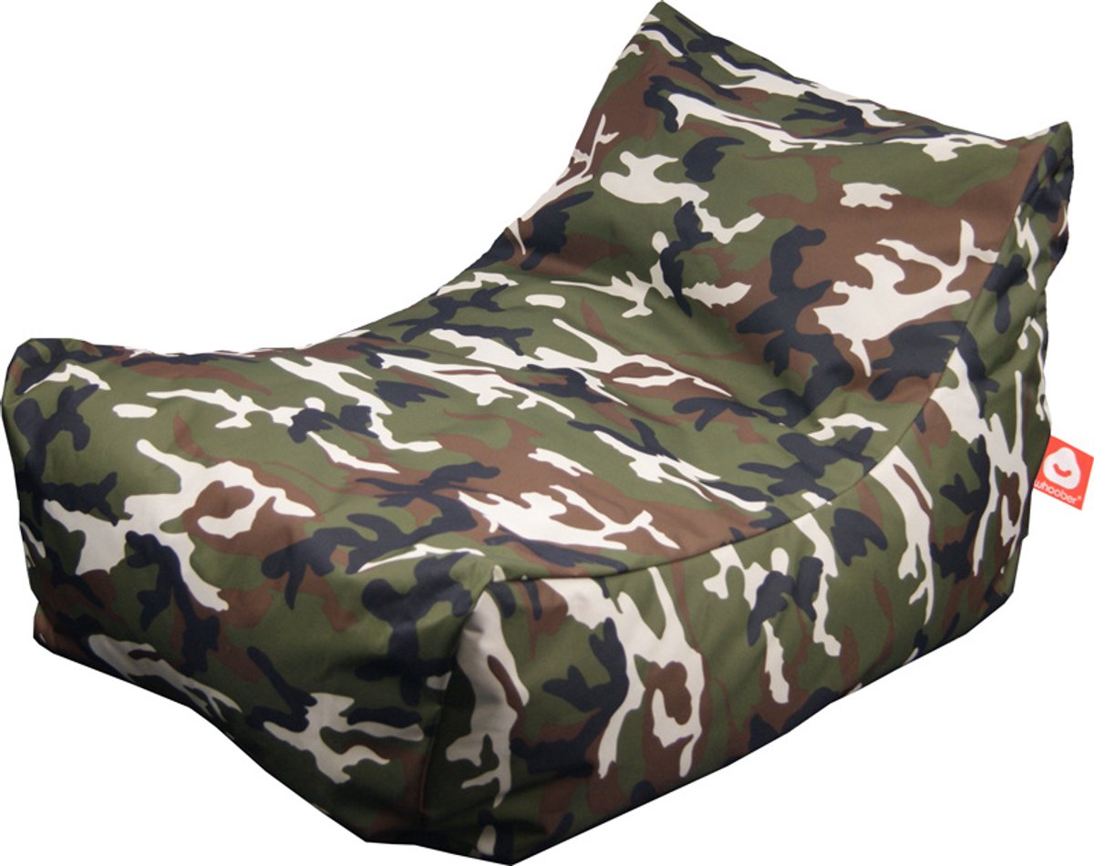 Whoober loungestoel zitzak Bali outdoor camouflage - Wasbaar - Voor binnen en buiten