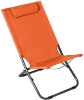 Strandstoel Staal Oranje (62 x 48,5 x 28/72)